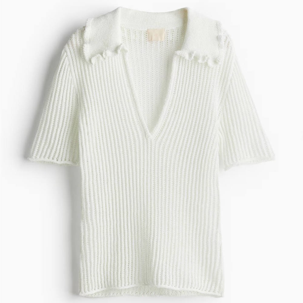 H&M Cream V-Neck Women's Sweater